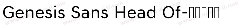 Genesis Sans Head Of字体转换